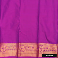 Green with Purple Art Silk Saree
