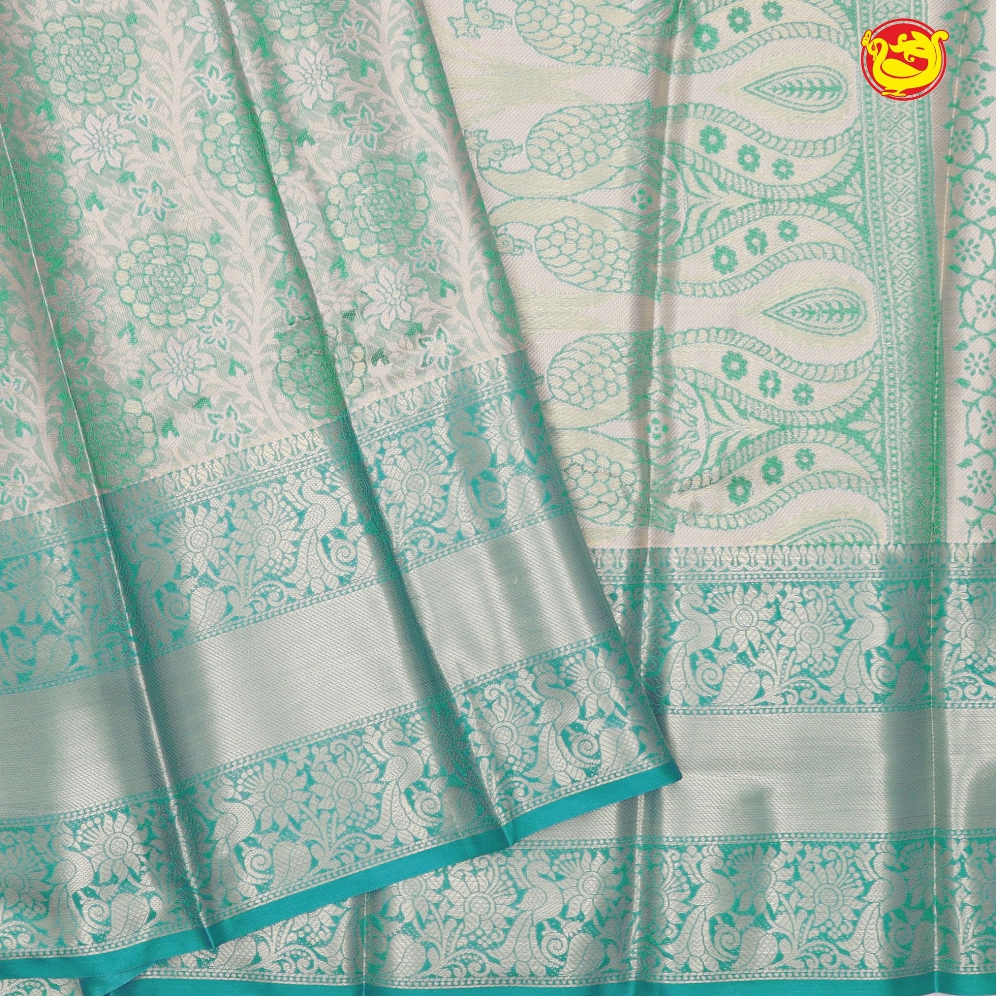 Green with Gold Zari Traditional Soft Silk Saree