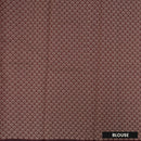 Deep Reddish-Maroon With Sandal Zari  Silk Cotton Saree