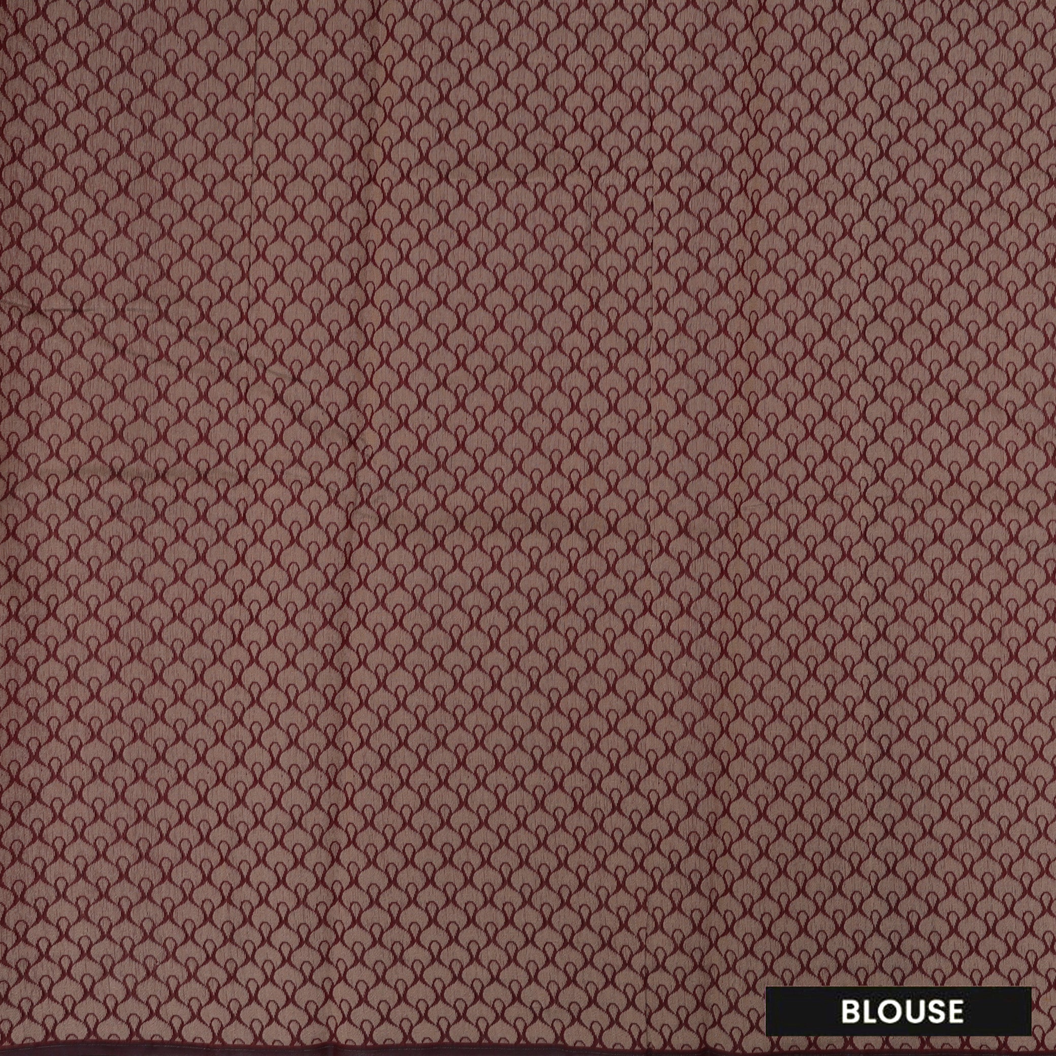 Deep Reddish-Maroon With Sandal Zari  Silk Cotton Saree