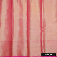 Pink & Golden with Pink Tissue Semi Silk Saree