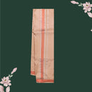 Tissue Silk  – Men’s Shirt & Dhoti Set Copper With Copper Zari Border