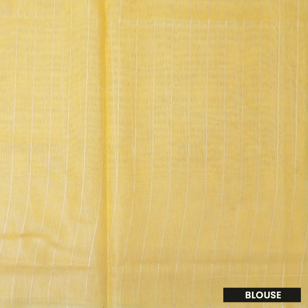 Yellow Colour Fancy Weaving Saree