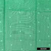 GREEN Semi Burberry Silk Saree