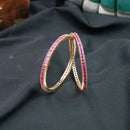 Bangles with ruby colour stones