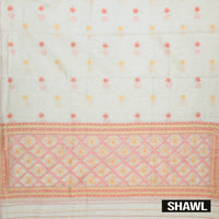 Cream with Rich Red Ladies Cotton Chudithar Set Material