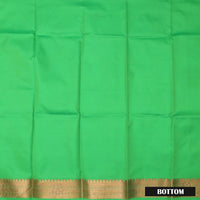 Parrot Green Colour Floral Design Traditional  Pattu Pavadai Material