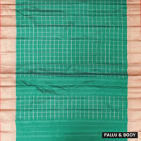 Bottle Green With Paneer Rose  Arani Silk Saree