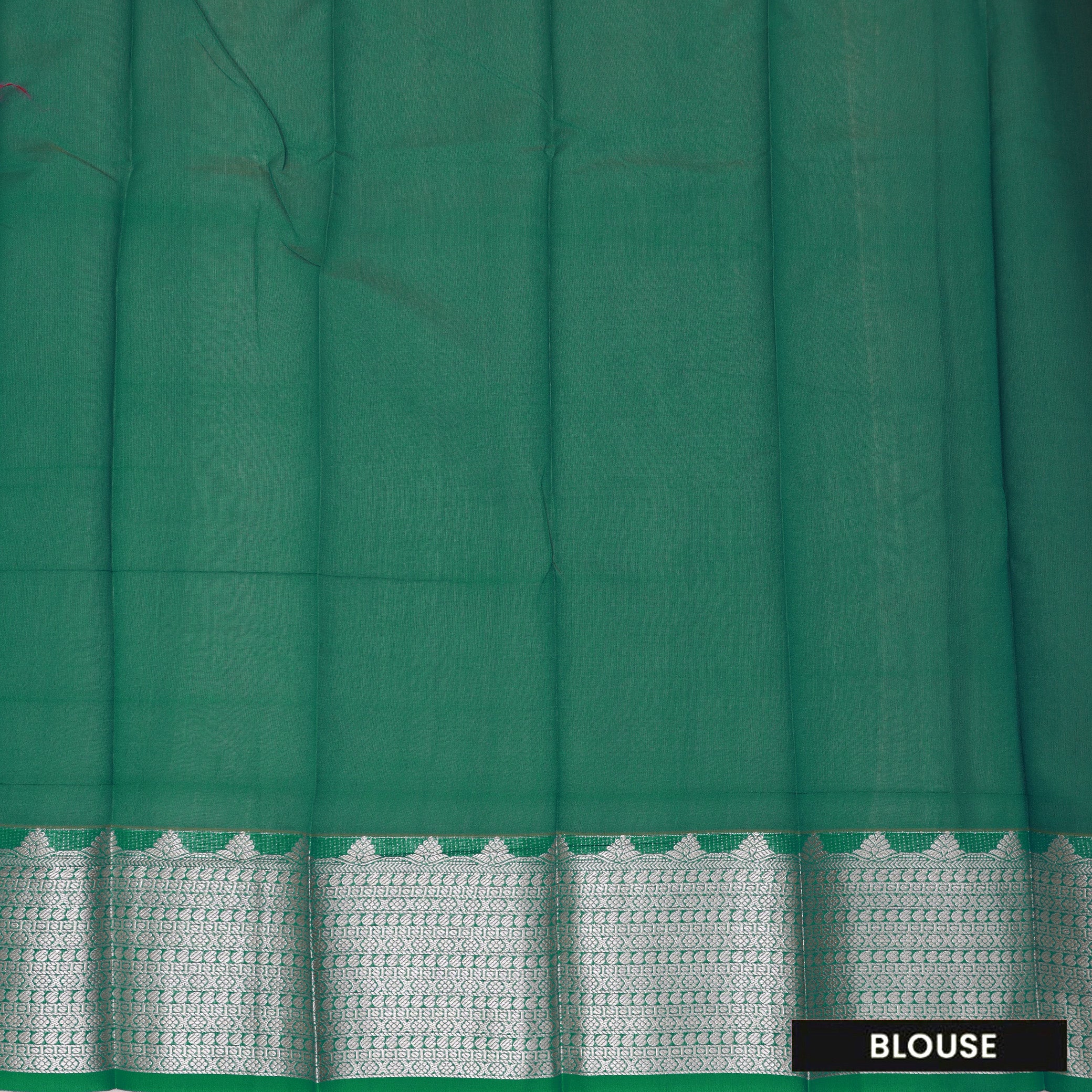 Rose Pink With Green Silk Cotton Saree
