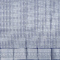 Dusty Blue with Silver Woven Patterns Art Silk Saree