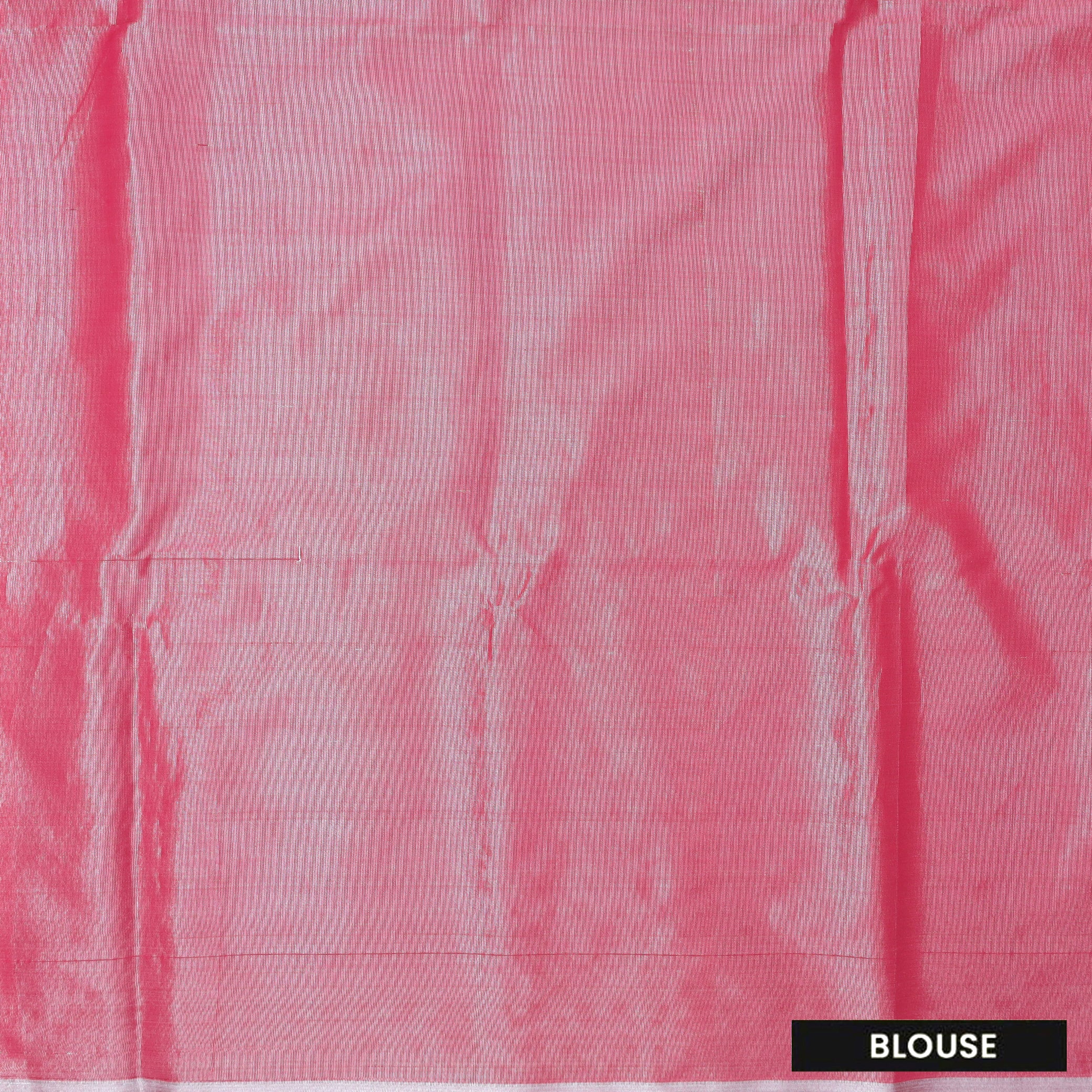 Turquoise blue And pastel pink Tissue Silk Saree