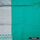 Coral Pink With Aqua Green Soft silk