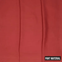 Cream with Rich Red Ladies Cotton Chudithar Set Material