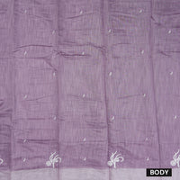 Light Purple Color Linen Cotton Saree