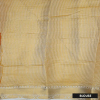 Burnt Orange with Gold Tissue Semi Silk Saree