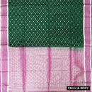 GREEN with PURPLE Soft Silk Saree