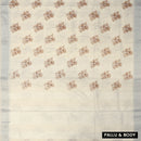 Sandal Linen Digital Cotton Saree