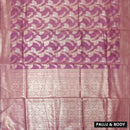 LIGHT PURPLE WITH COPPER JERRY  LINEN JACQUARD  SAREES