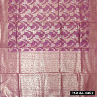 LIGHT PURPLE WITH COPPER JERRY  LINEN JACQUARD  SAREES
