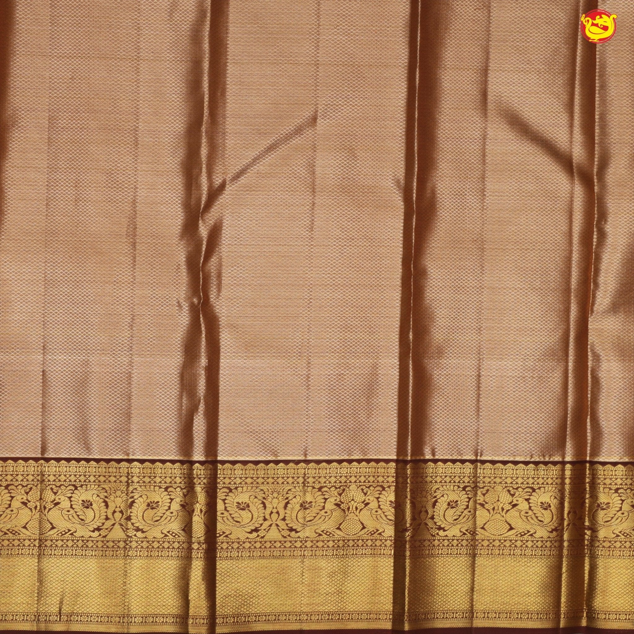 Copper colour pure Kanchipuram silk saree - Thenianantham