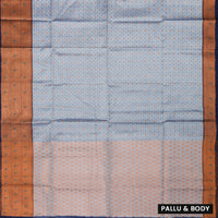 Grey Colour Fancy Weaving Saree
