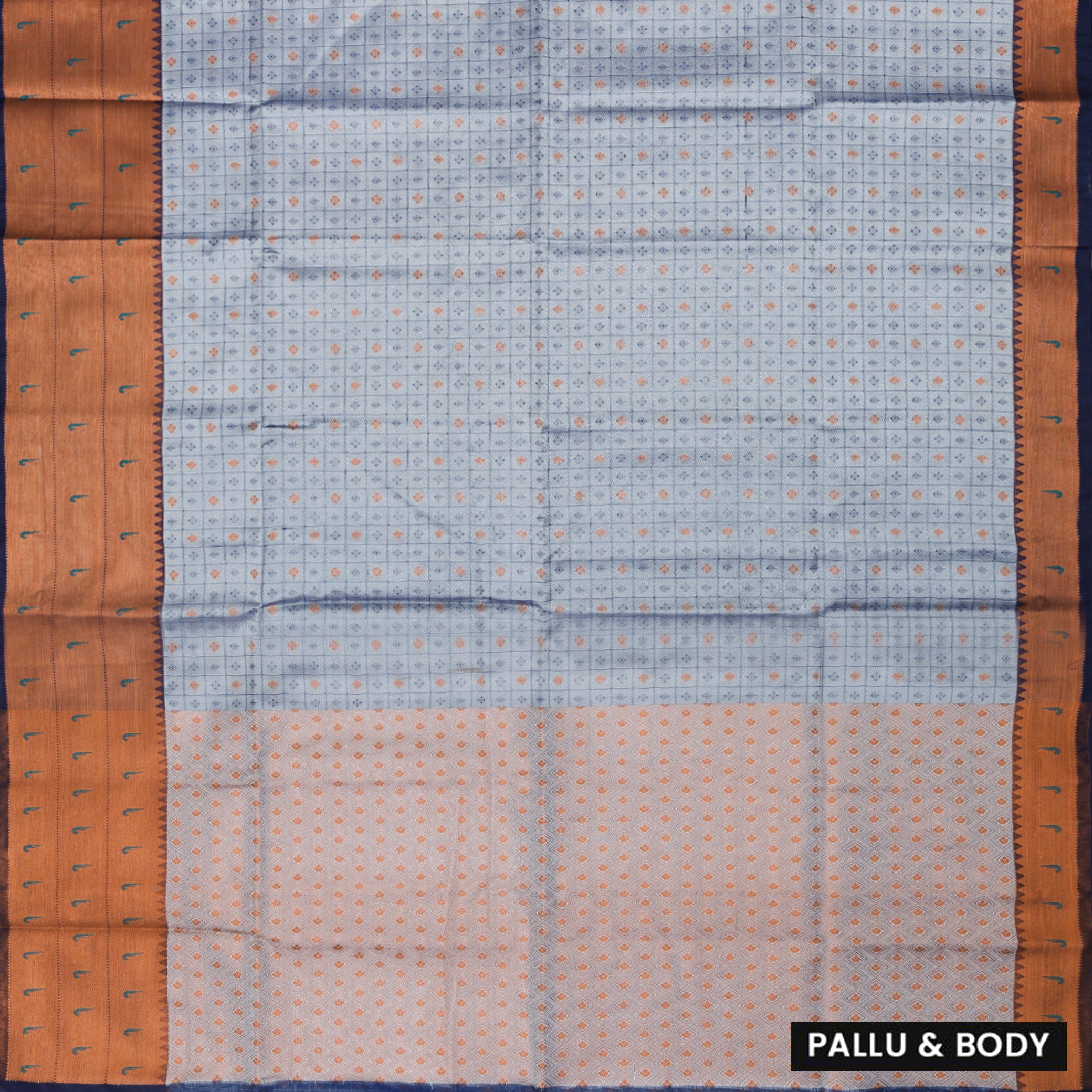Grey Colour Fancy Weaving Saree