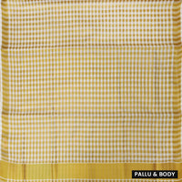 Southloom Exclusive Onam Kerala Traditional Fancy Border  Big Checked Cotton Saree (Matching Plain Blouse Included)