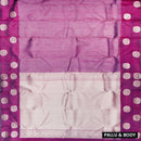 Dark Purple Color  Gold Zari Border Yuvana Semi Soft Silk Saree