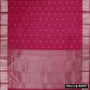 Pink Colour  Gold Zari Yuvana Semi Soft Silk Saree