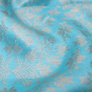 Cyan Blue with Purple  Kanchipuram Wedding silk saree