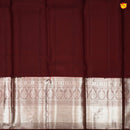 Lilac with coffee brown weddding silk saree - Thenianantham