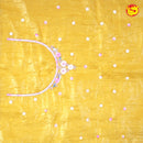 Mustard Yellow Shimmer Saree In Sequins With Beads And Stones On The Pallu Border - Thenianantham