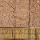 Copper colour pure Kanchipuram silk saree