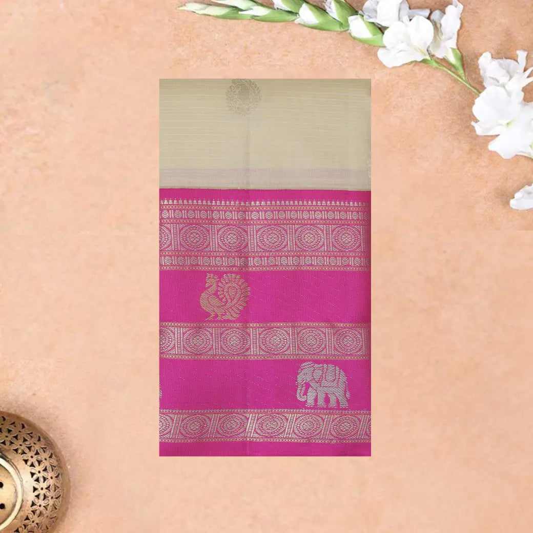 GOLDwith PURPLE Traditional Soft Silk Saree