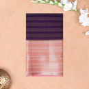 Dark Purple With Peach Gold Zari Yuvana Semi Soft Silk Saree