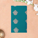 Peacock  Blue with Red Soft Silk Saree