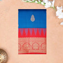 Royal Blue with Red hamsam silk saree