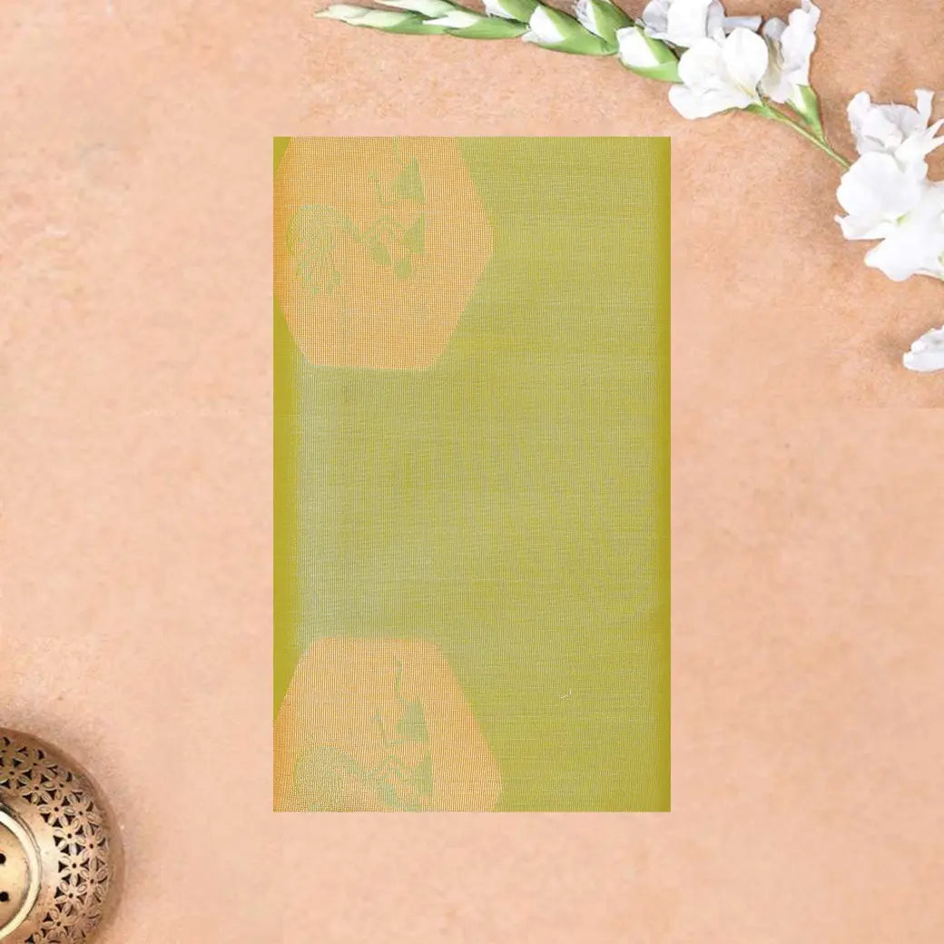 Light green and peach Tissue Silk Saree