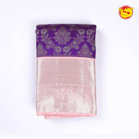 Purple with light rose wedding silk saree - Thenianantham