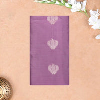 Lavender with Navy Blue Soft Silk Saree