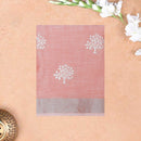 Peach Color Linen Cotton Saree