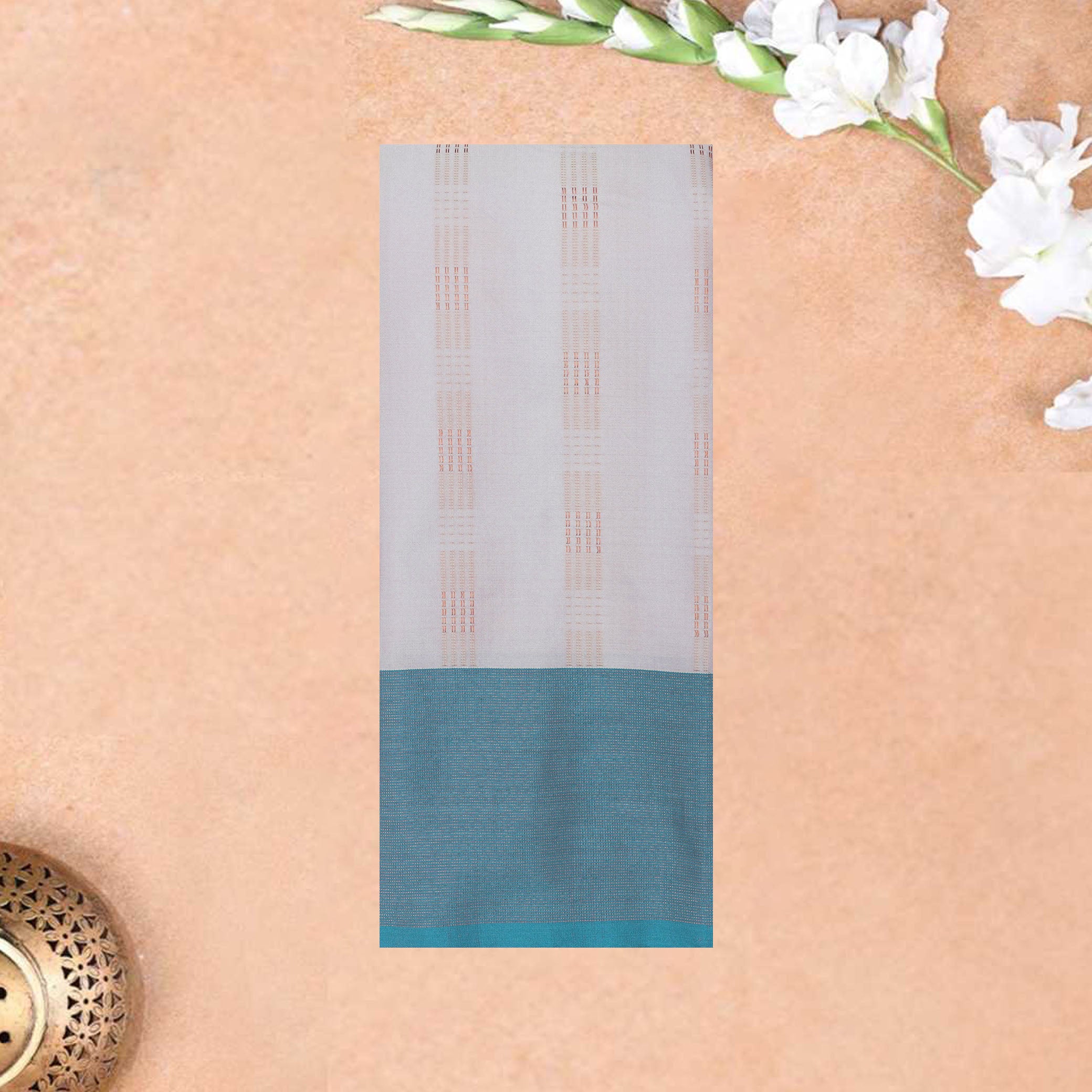Light with Blue Arani Silk Saree