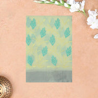 Light Yellow Color Linen Cotton Saree