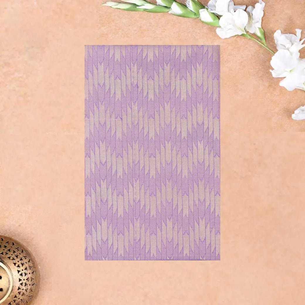 Lavender Purple With Bottle Green with Silver Zari checksc Soft Silk