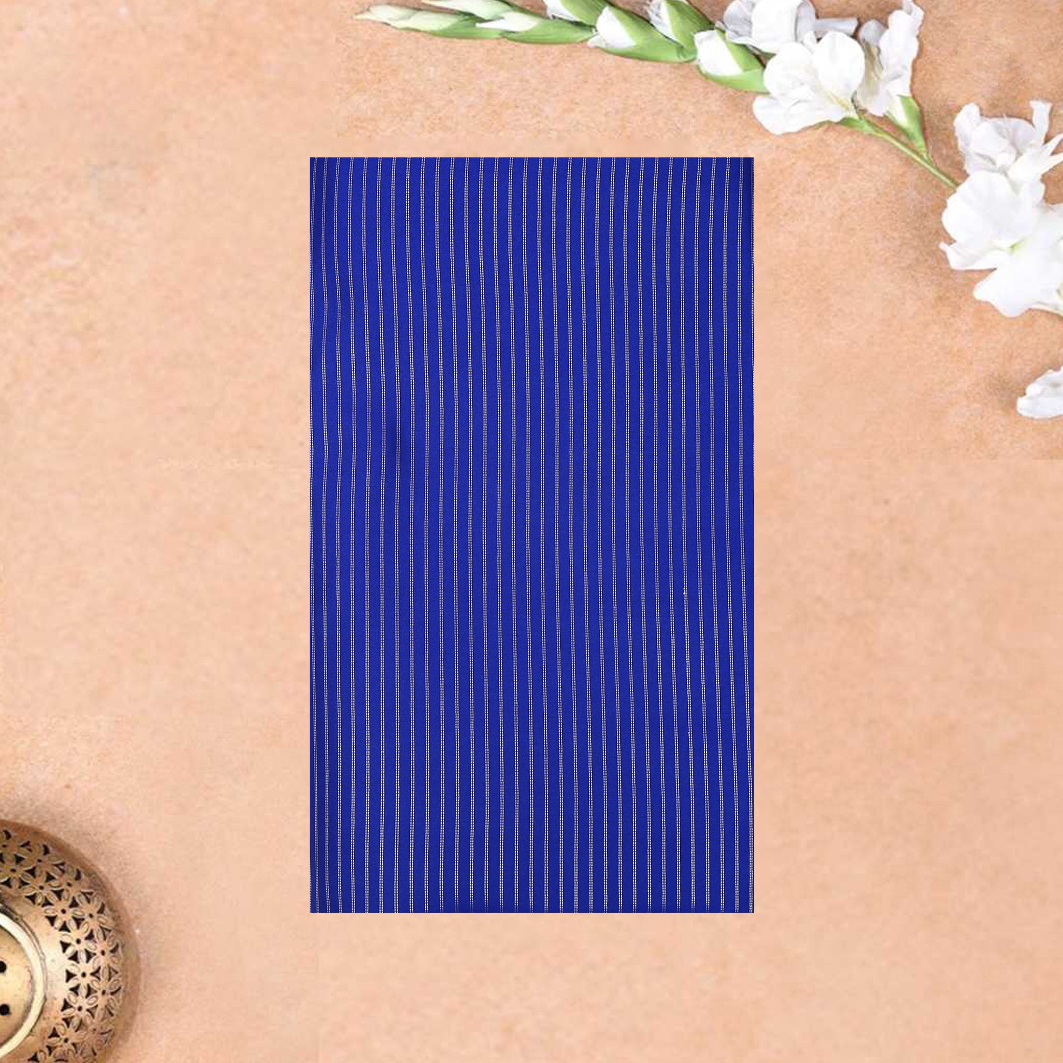 Navy Blue with Light Brown Soft Silk Saree