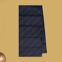 Navy Blue  flower design Cotton Printed Lungi