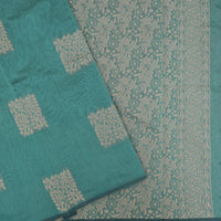 Sea Green With Sandal Zari  Silk Cotton Saree