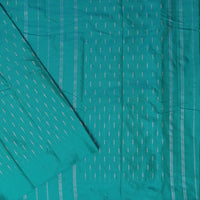 Turquoise Blue With Copper Zeri  Arani Silk Saree