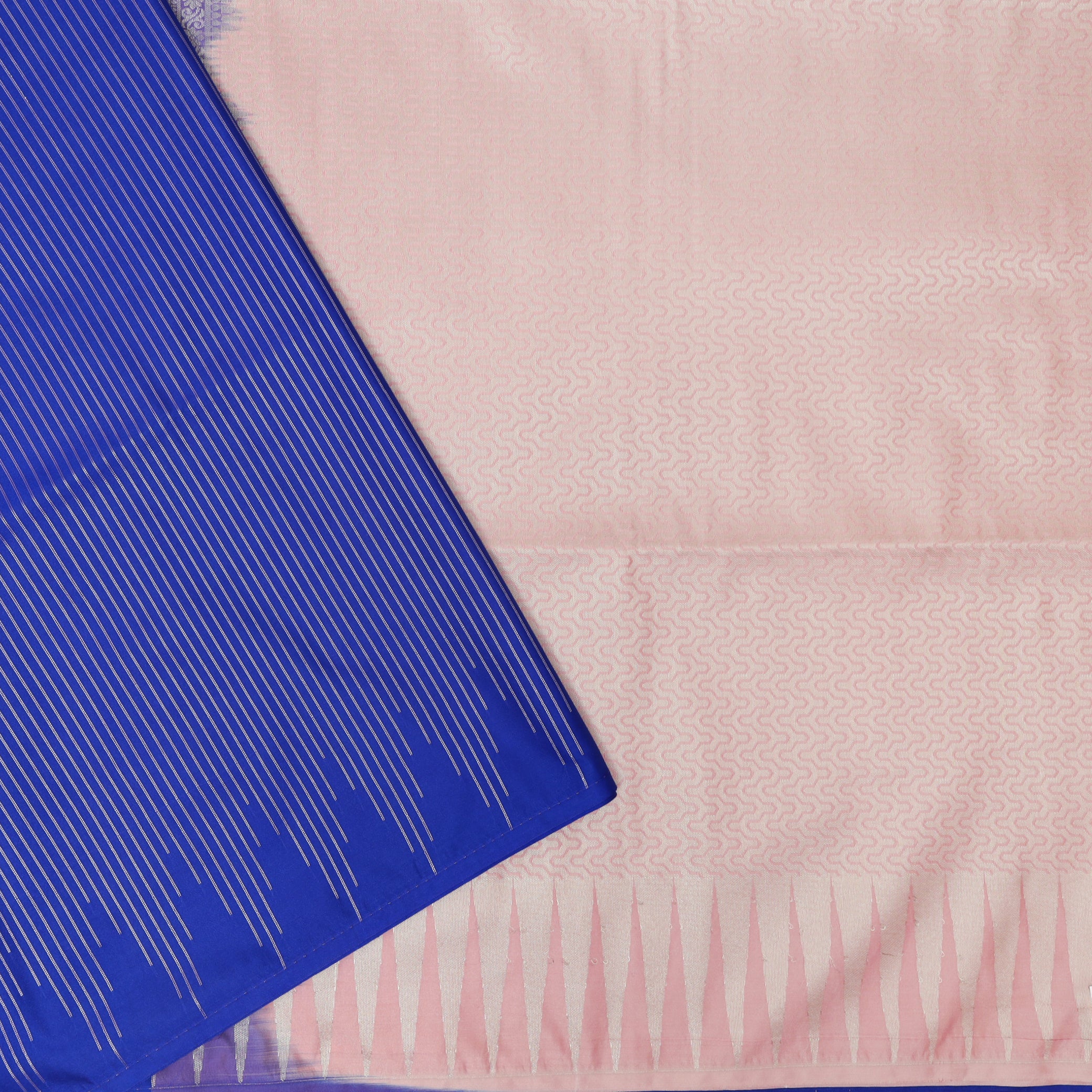 Navy Blue with Light Brown Soft Silk Saree