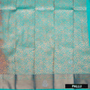 Red with Peacock Green  Art Silk Saree